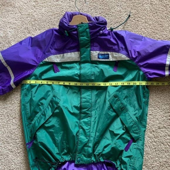 Vintage Banff Goretex green and purple running jacket sz M - Picture 9 of 13